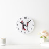 Horloge Ronde Corkscrew Red Stiletto and Red Wine Art (Maison)