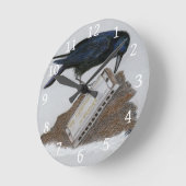 Horloge Ronde Corneille et Harmonica (Angle)