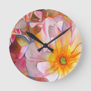 Horloge Ronde Cornelia rose rose rose pastel