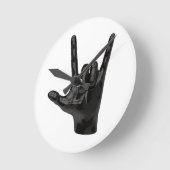 Horloge Ronde cornes diable main (Angle)