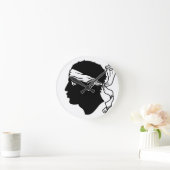 Horloge Ronde Corse Flag (Maison)