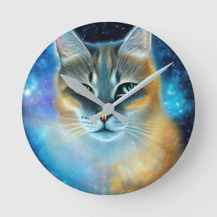 Horloge Ronde Cosmic Kitty