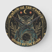 Horloge Ronde Cosmic Oracle Owl •Mystical Celestial (NO NUMBERS) (Recto)