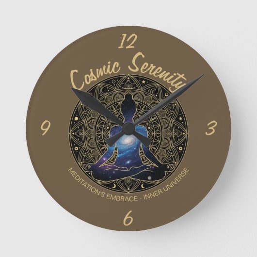 Horloge Ronde Cosmic Serenity Meditation | Galaxy Mandala (Recto)