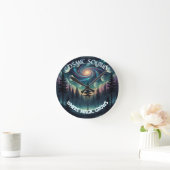 Horloge Ronde Cosmic Solitude Galaxy Forest •Phases (NO NUMBERS) (Maison)