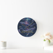 Horloge Ronde Cosmic Whale Galaxy Ocean (Maison)