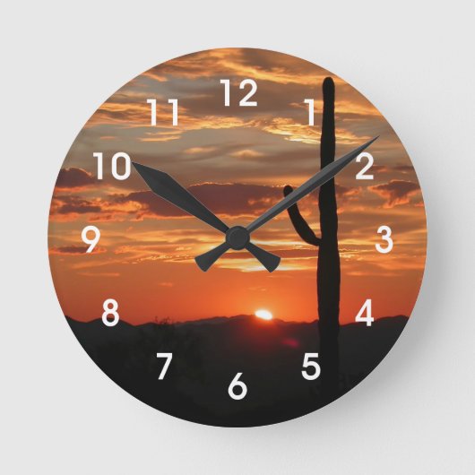 Horloge Ronde Coucher de soleil de l'Arizona (Recto)