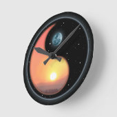 Horloge Ronde Coucher de soleil de Yang (Angle)