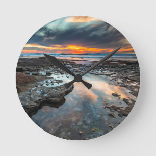 Horloge Ronde Coucher de soleil depuis les bassins de marée