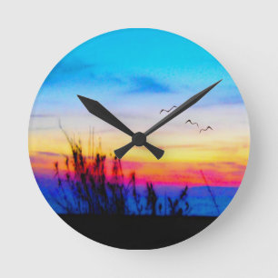 Horloge Ronde Coucher de soleil Margarita