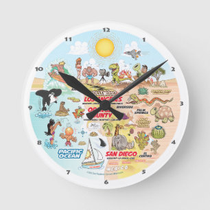 Horloge Ronde Coucher de soleil SoCal