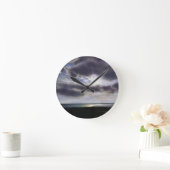 Horloge Ronde Coucher de soleil sur le lac (Maison)