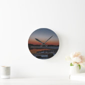 Horloge Ronde Coucher de soleil sur le lac Arrowhead (Maison)
