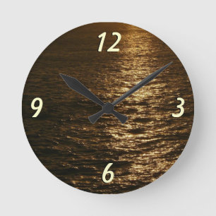 Horloge Ronde Coucher de soleil sur l'eau Photographie abstraite