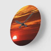 Horloge Ronde Coucher du soleil (Angle)