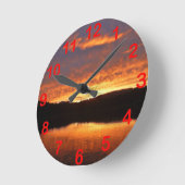 Horloge Ronde Coucher du soleil (Angle)