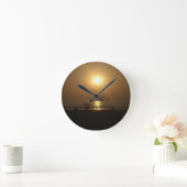 Horloge Ronde Coucher du soleil en été (Maison)