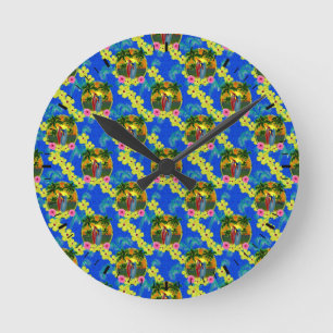 Horloge Ronde Coucher du soleil tropical