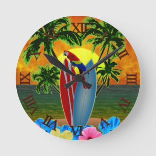 Horloge Ronde Coucher du soleil tropical