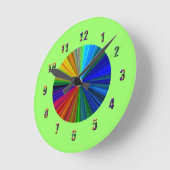 Horloge Ronde Couleur arc-en-ciel (Angle)