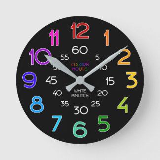 Horloge Ronde Couleur brillante Apprenez à dire à l'heure Horlog