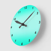 Horloge Ronde Couleur de dégradé vert simple moderne (Angle)