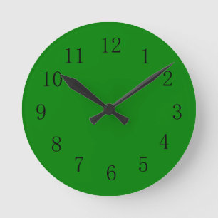 Horloge Ronde Couleur de la Mur de couleur verte plus foncée