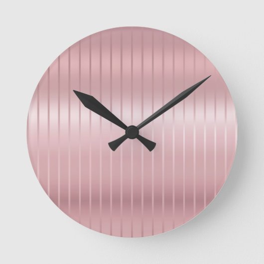 Horloge Ronde Couleur or rose Modèle moderne élégant (Recto)