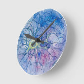 Horloge Ronde Couleur pour aquarelle de neurone (Angle)