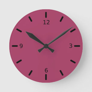 Horloge Ronde Couleur rose foncée