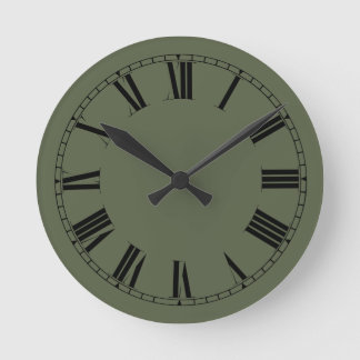 Horloge Ronde Couleur solide à feuillage persistant