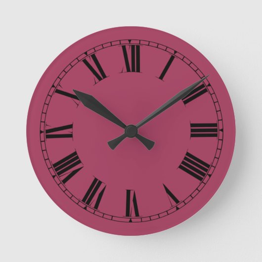 Horloge Ronde Couleur solide du vin (Recto)