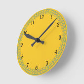 Horloge Ronde Couleur uni jaune or (Angle)