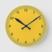 Horloge Ronde Couleur uni jaune or (Recto)