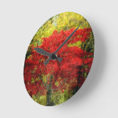 Horloge Ronde Couleurs Abstraites Peinture #2 (Angle)