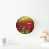 Horloge Ronde Couleurs Abstraites Peinture #2 (Maison)