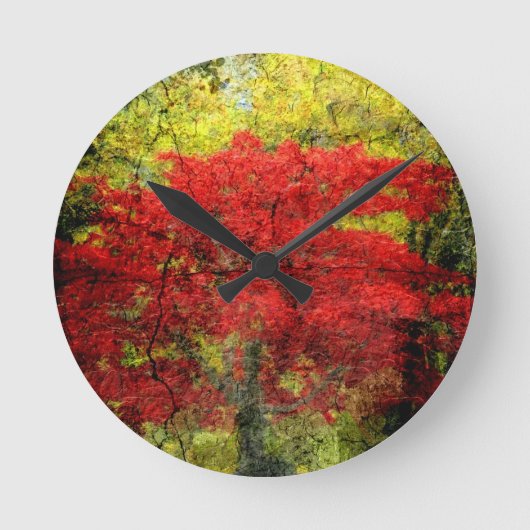 Horloge Ronde Couleurs Abstraites Peinture #2 (Recto)