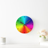 Horloge Ronde Couleurs arc-en-ciel (Maison)