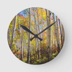 Horloge Ronde Couleurs automnales d'Aspen 5