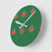 Horloge Ronde Couleurs de Noël (Angle)