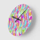 HORLOGE RONDE COULEURS DE PRINTEMPS (Angle)