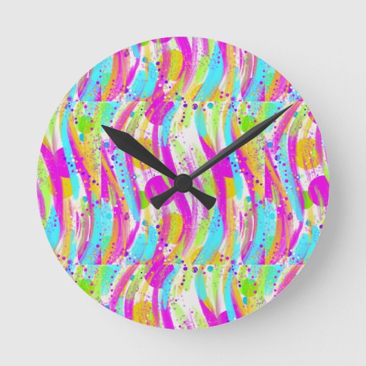 HORLOGE RONDE COULEURS DE PRINTEMPS (Recto)