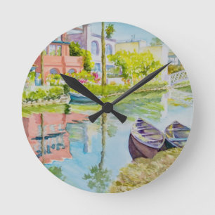 Horloge Ronde Couleurs de Venise