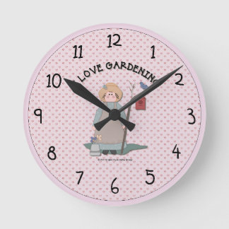 Horloge Ronde Country Garden Wall Clock