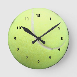 Horloge Ronde Coupe du mur de balle de tennis vert