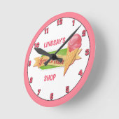 Horloge Ronde Coupe Pink Ice Cream (Angle)