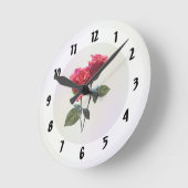Horloge Ronde Couple de roses (Angle)