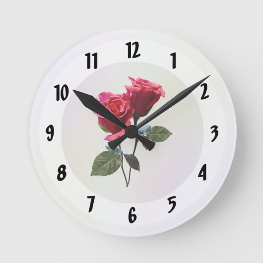 Horloge Ronde Couple de roses (Recto)