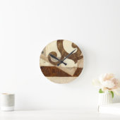 Horloge Ronde Coupure de journal vintage (Maison)