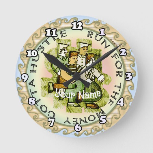 Horloge Ronde Courir pour l'argent (Recto)
